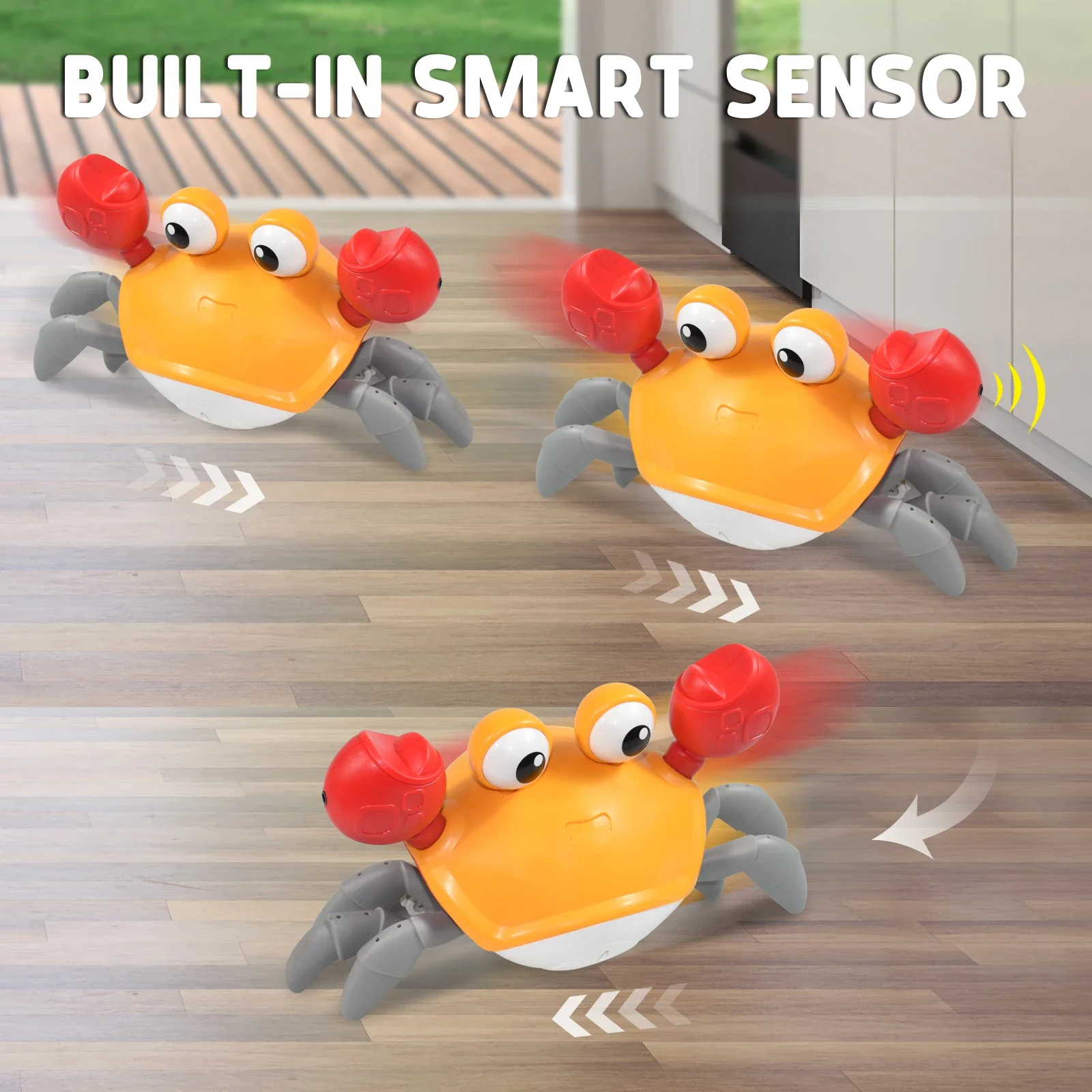 Electric Induction Crawling Musical Crab With Lights - Image 5
