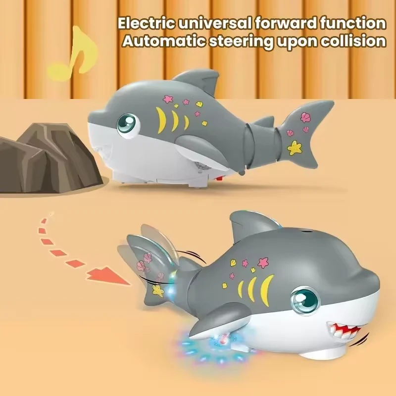 Electric Musical Ball Blowing Shark With Lights - Image 2
