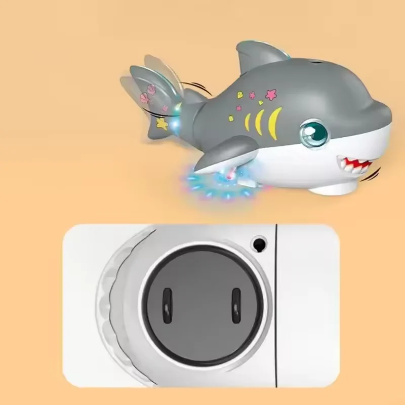 Electric Musical Ball Blowing Shark With Lights - Image 5