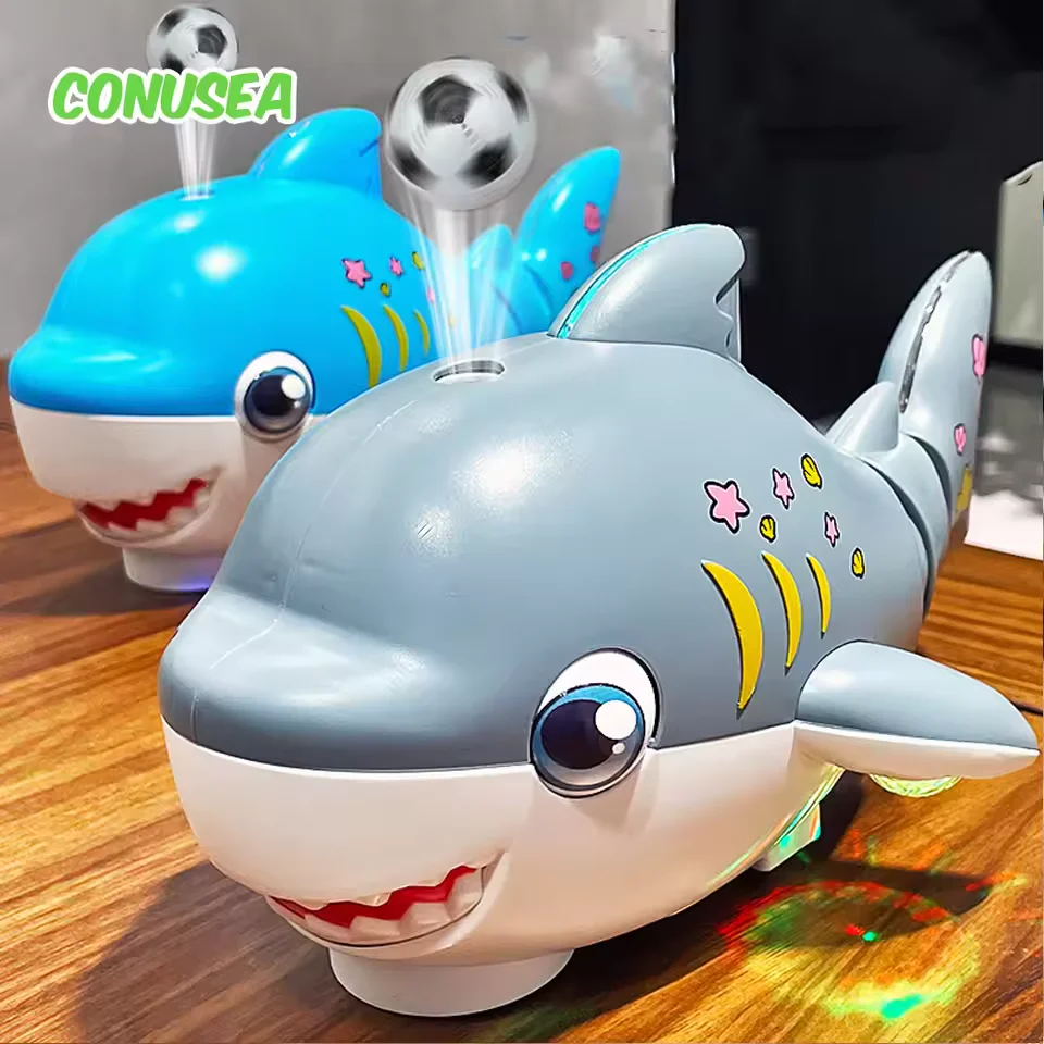 Electric Musical Ball Blowing Shark With Lights - Image 6