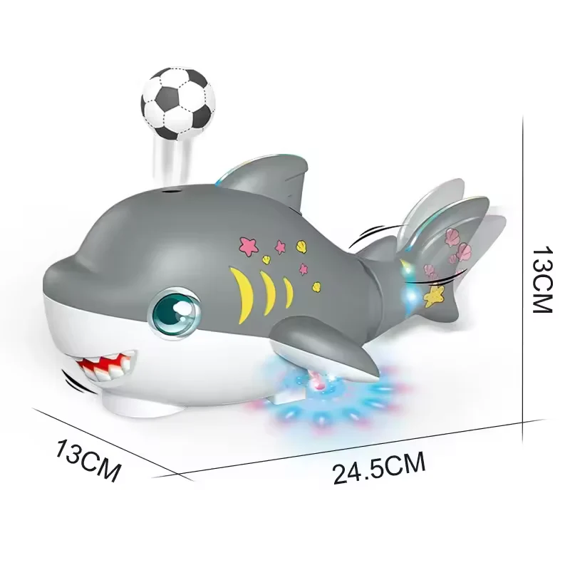 Electric Musical Ball Blowing Shark With Lights - Image 7
