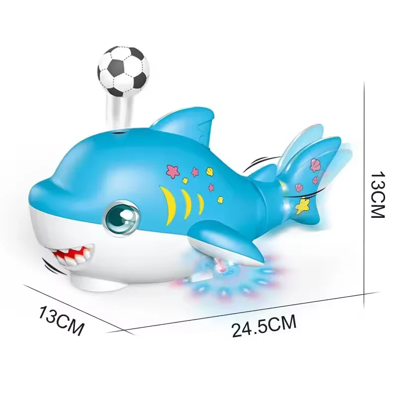 Electric Musical Ball Blowing Shark With Lights - Image 8