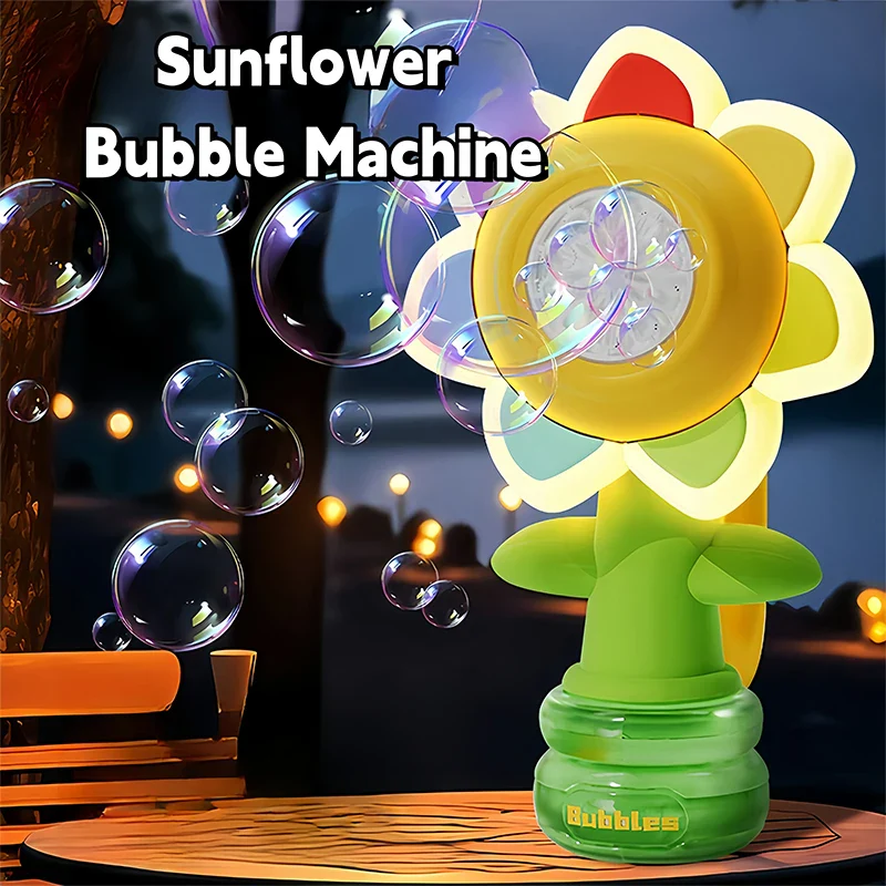 Electric Swing Seven-Color Flower Bubble Machine - Image 4