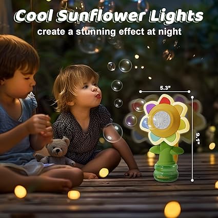 Electric Swing Seven-Color Flower Bubble Machine - Image 5