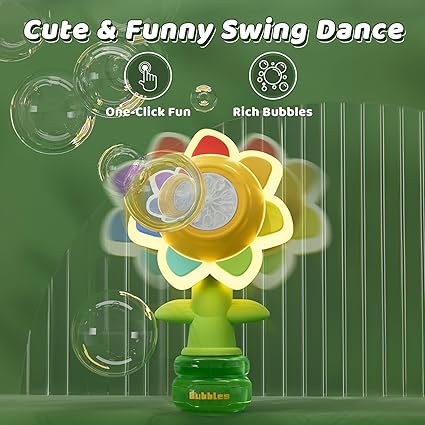 Electric Swing Seven-Color Flower Bubble Machine - Image 6