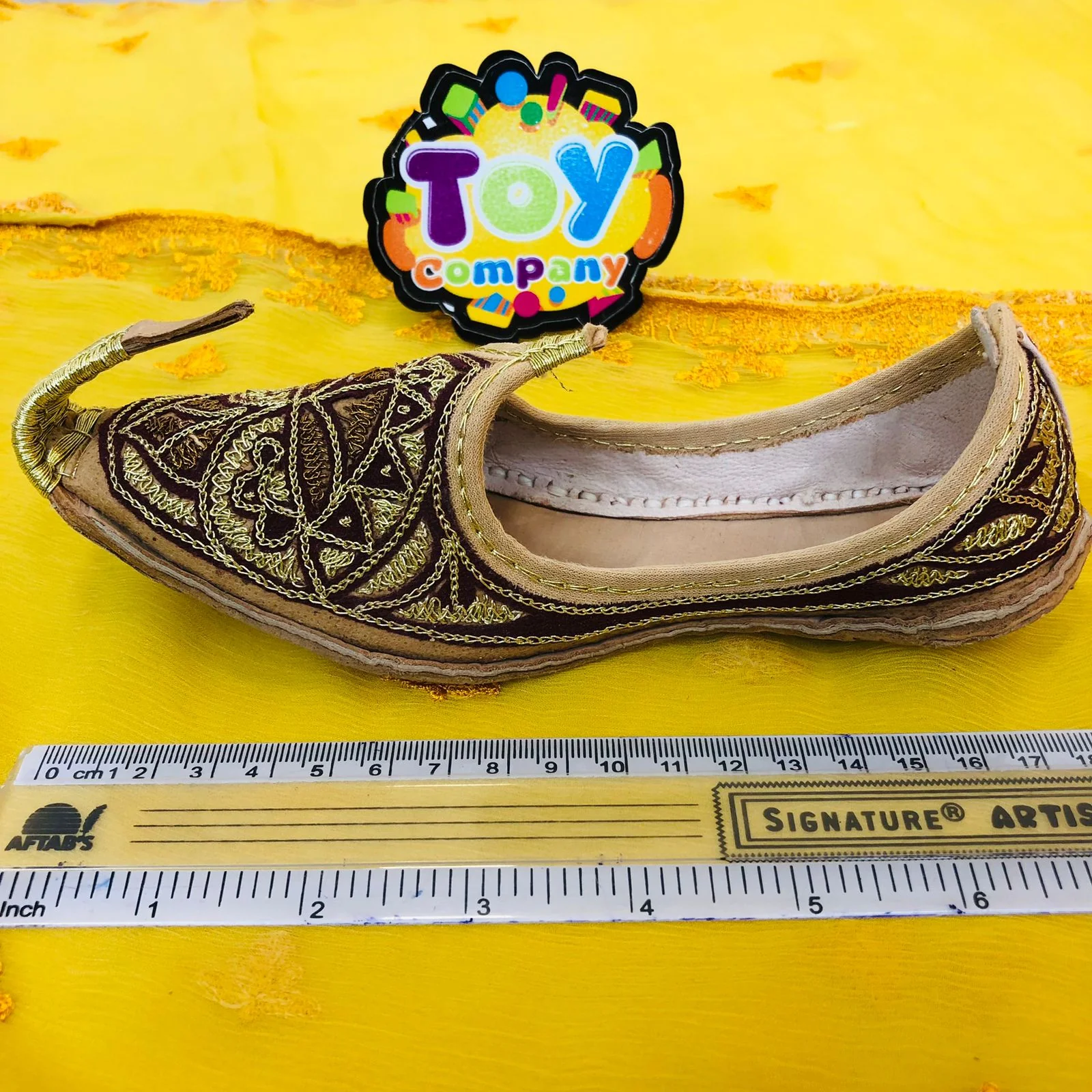 Hand-Made Traditional Khussa For Boys - Multi Brown - Image 3