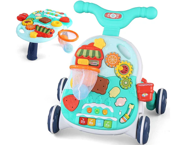Huanger 2in1 Baby Musical Walker & Activity Table - Green - Image 13
