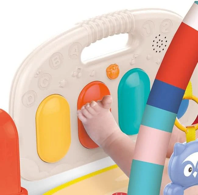 Huanger Baby Owl Piano Play Gym - Orange - Image 3