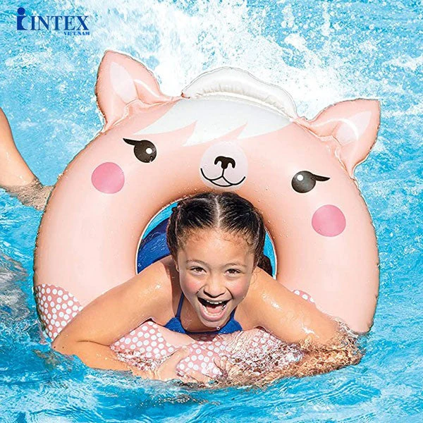 INTEX 33"x30" Cute Animal Kids Swimming Ring Tube - Assortment - Image 4