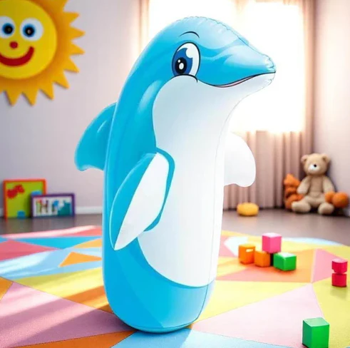 Intex 3D Inflatable Dolphin Punching Pop Bag - Image 2