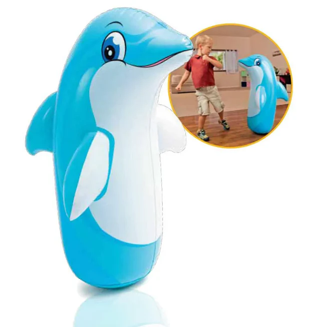 Intex 3D Inflatable Dolphin Punching Pop Bag - Image 4
