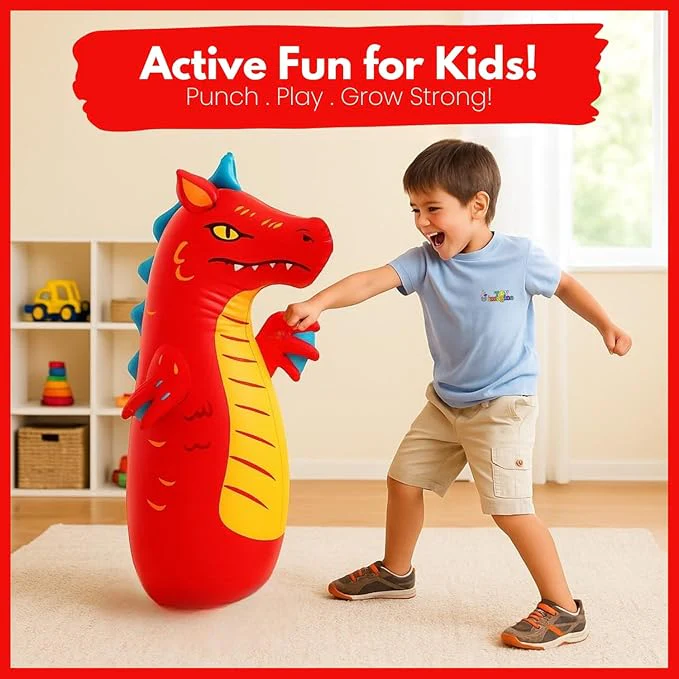 Intex 3D Inflatable Dragon Punching Pop Bag - Image 2