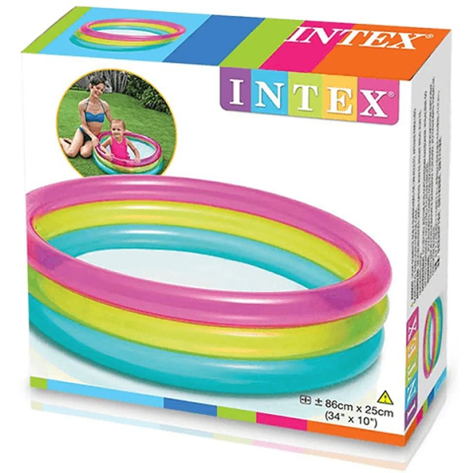 Intex Rainbow Baby Pool - 34" x 10" - Image 2