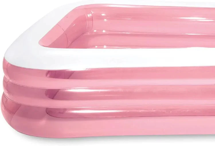 INTEX Rectangular Family Pink Swimming Pool 120"x72"x22" - Image 2