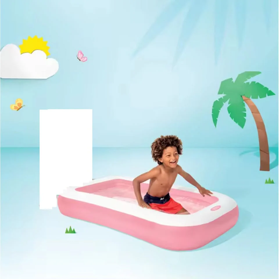 INTEX Rectangular Kids Pink Swimming Pool 66"x40"x10" - Image 2