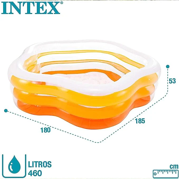 INTEX Summer Pentagonal Pool - 73" L x 71" W x 21" H - Image 3