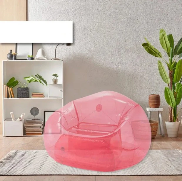 INTEX Transparent Pink Beanless Bag Chair 127x137x74cm - Image 6