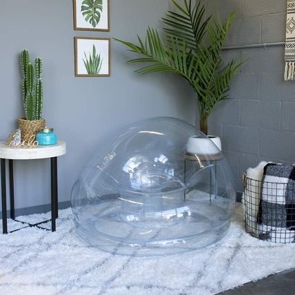 INTEX Transparent White Beanless Bag Chair 127x137x74cm - Image 5