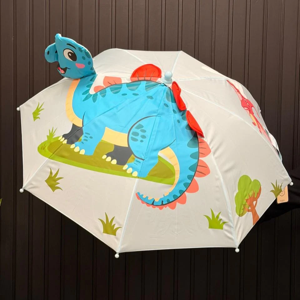 Kids 3D Dinosaur Themed Umbrella - Image 2