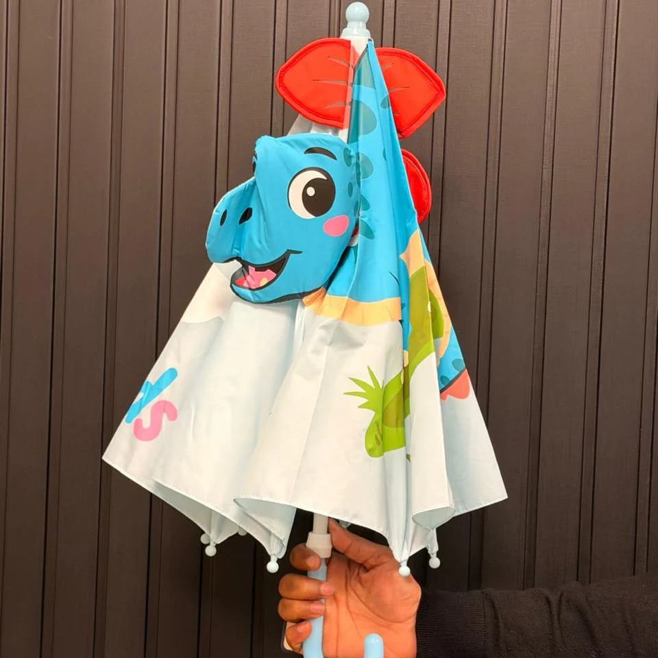 Kids 3D Dinosaur Themed Umbrella - Image 3