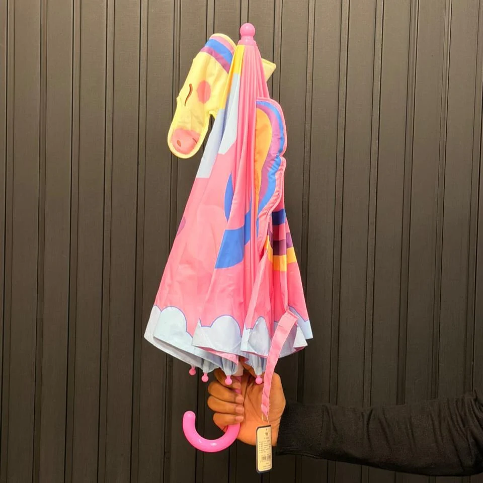 Kids 3D Unicorn Themed Umbrella - Image 3