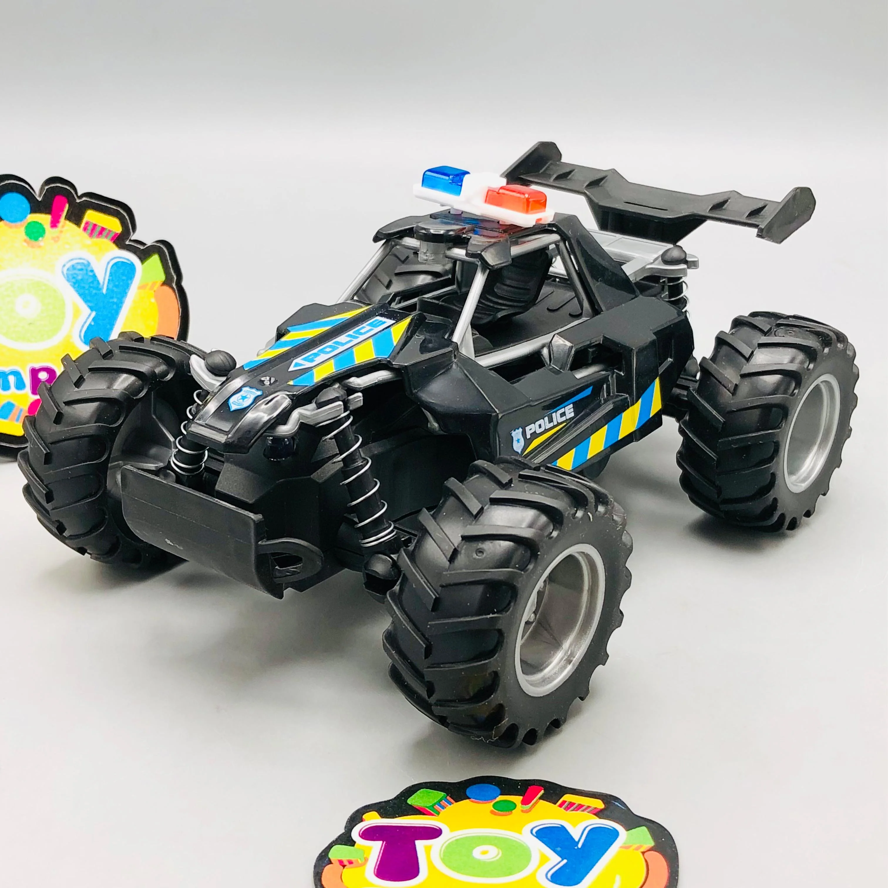 Kids ABS Pullback Police Car With Light & Sound - 1Pc - Image 7