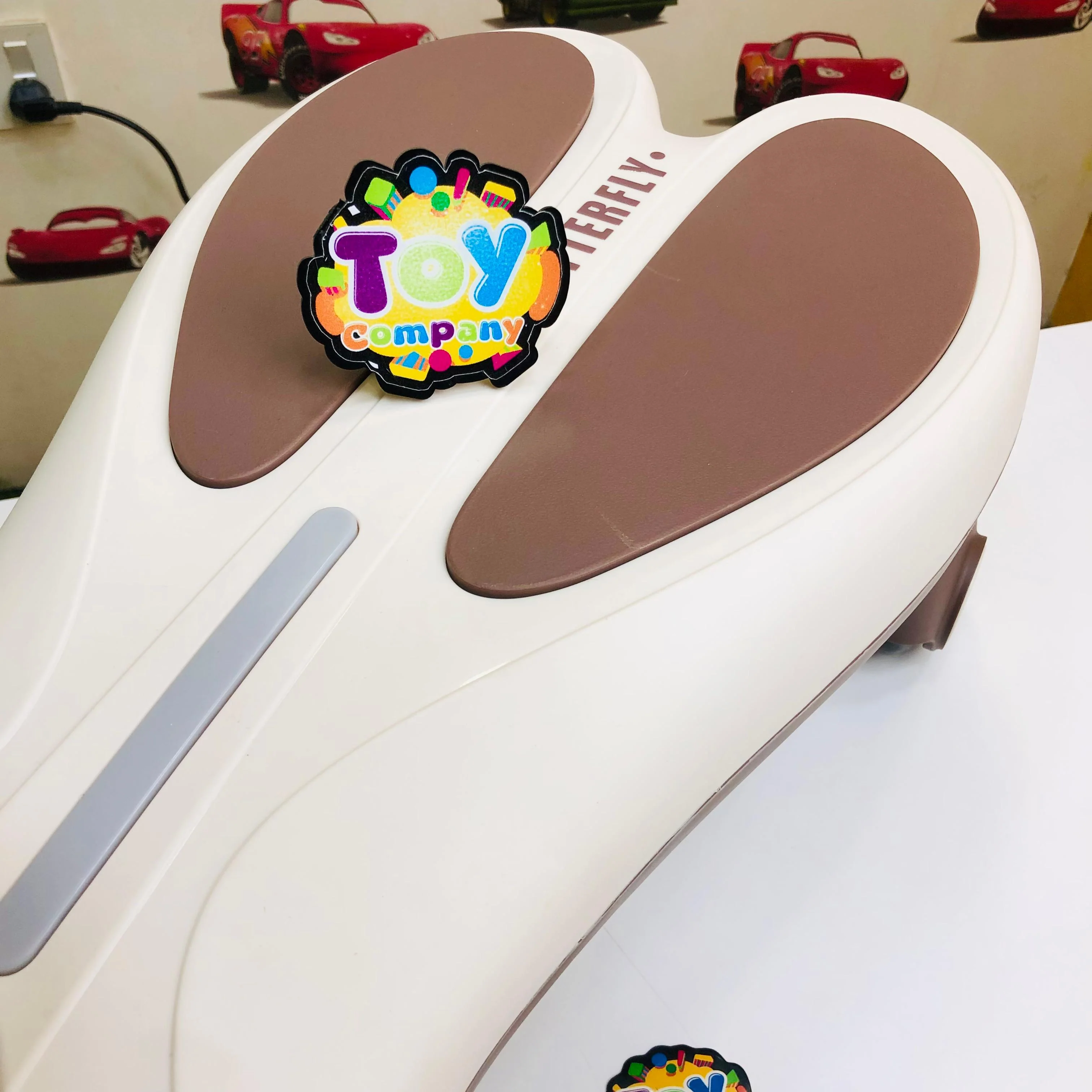 Kids Butterfly Ride-on Auto Walker Twist Car - Coffee - Image 5