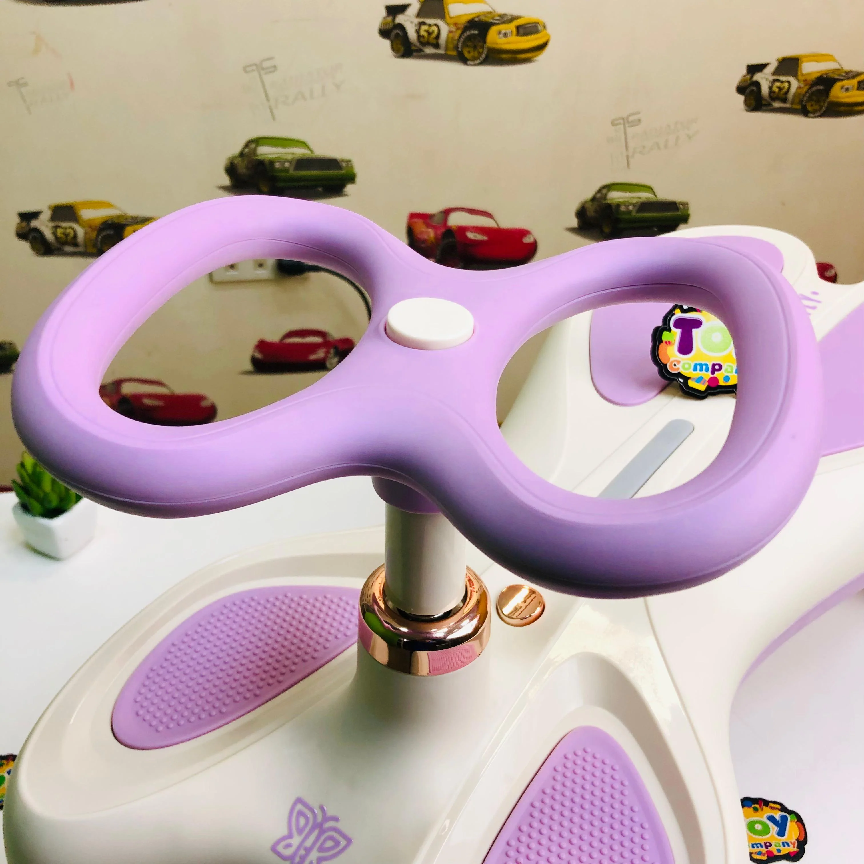 Kids Butterfly Ride-on Auto Walker Twist Car - Purple - Image 3