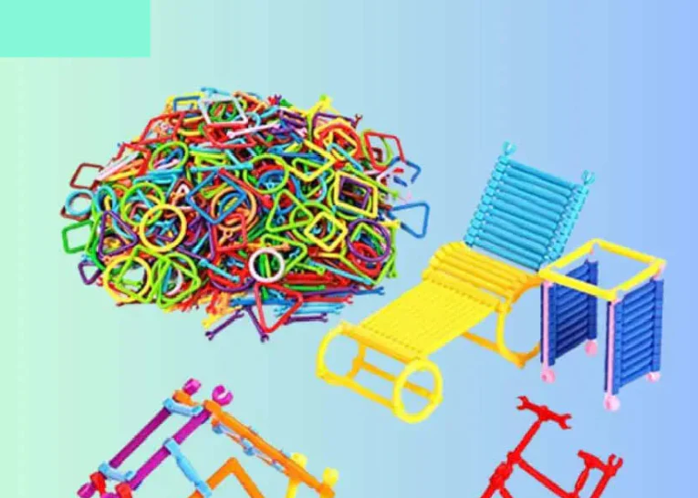 Kids Colorful Building Blocks Sticks - Image 3