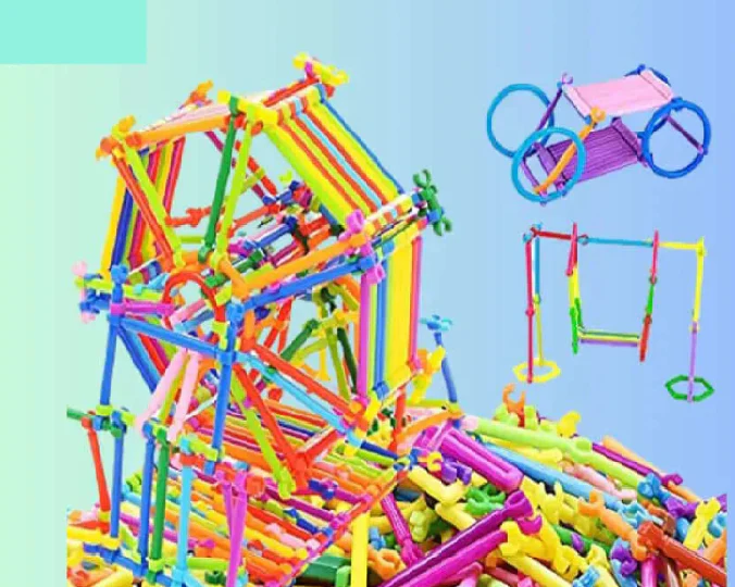 Kids Colorful Building Blocks Sticks - Image 4