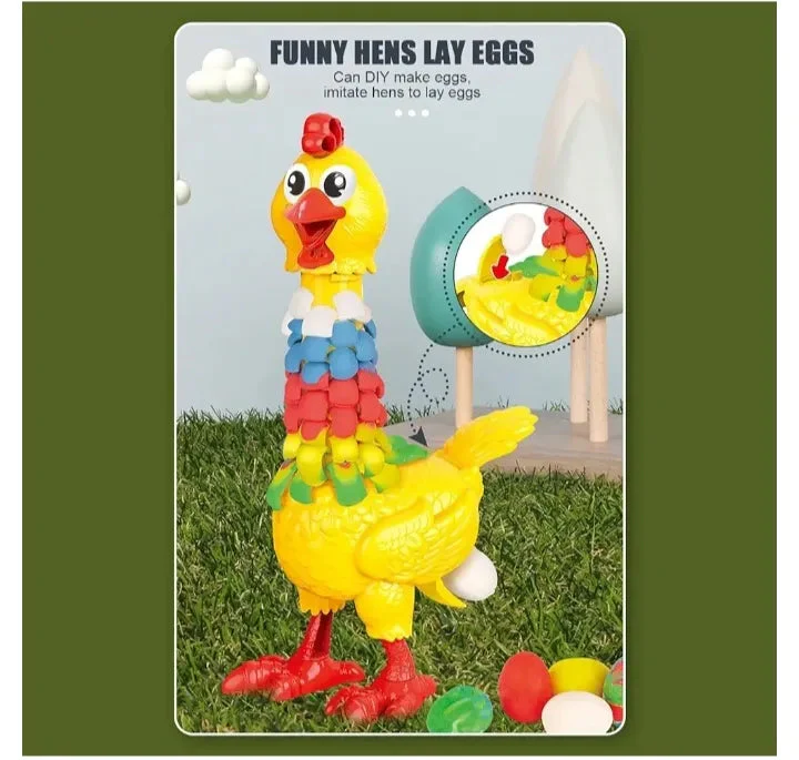Kids Fun Feather Chicken Play Dough Set - Image 5