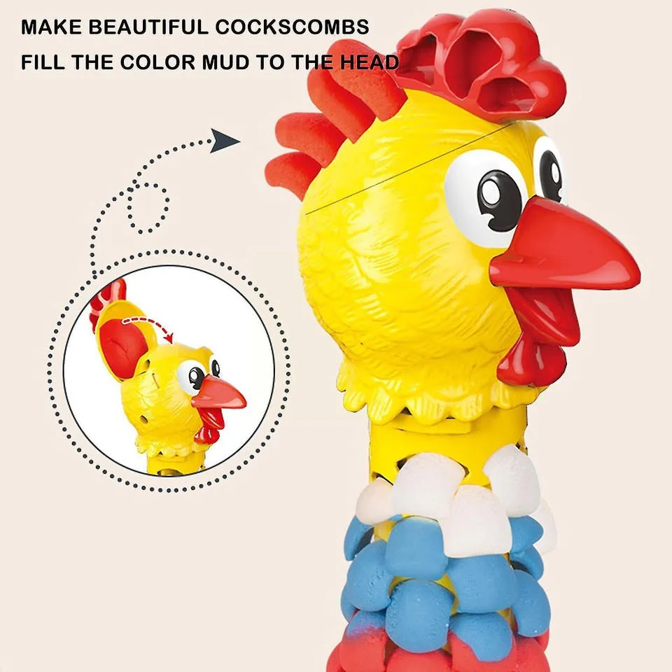Kids Fun Feather Chicken Play Dough Set - Image 7