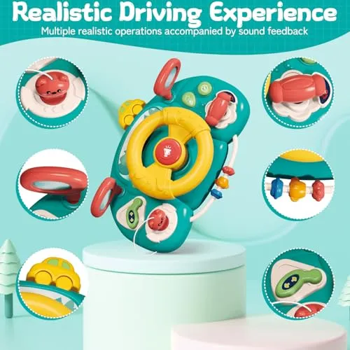 Kids Musical Driving Steering Wheel - Image 2