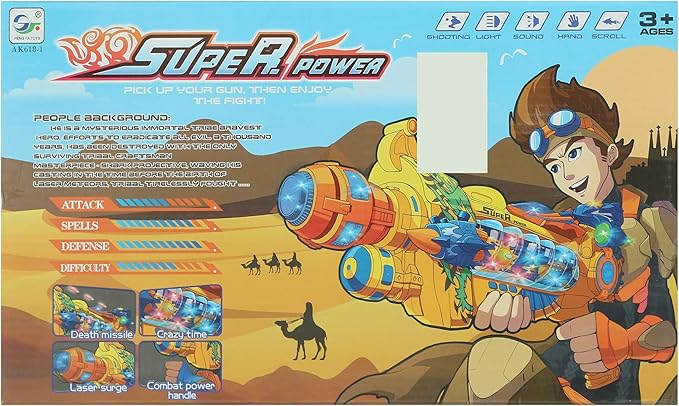 Kids Pretend Play Shooting Gun With Light & Sound - Image 2