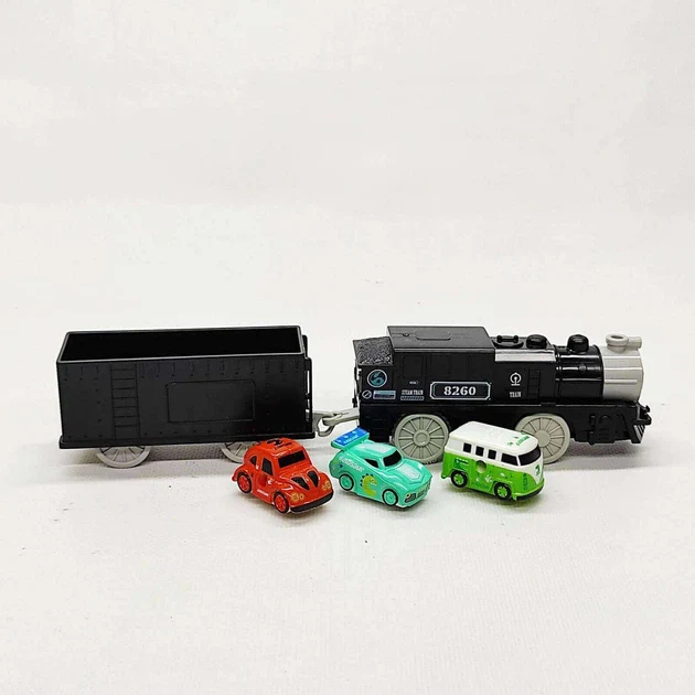 Kids Rail Train & Car Adventure Track Set With 6Pcs Cars - Image 6