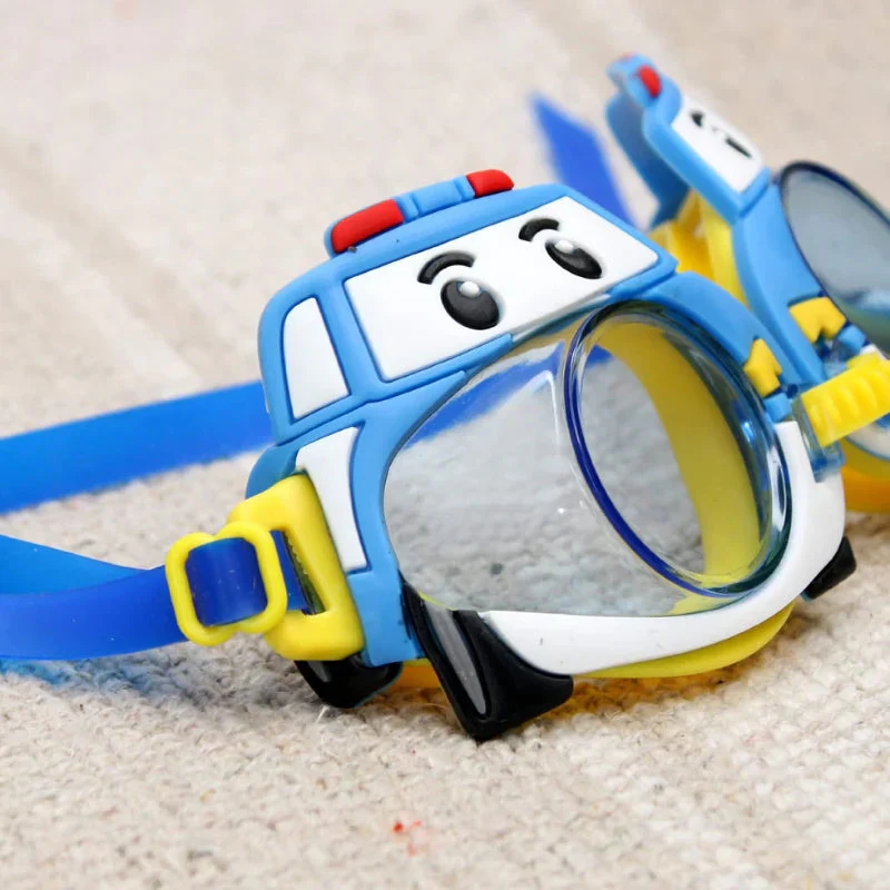 Kids Silicon Adjustable Swimming Goggles - Assortment - Image 4