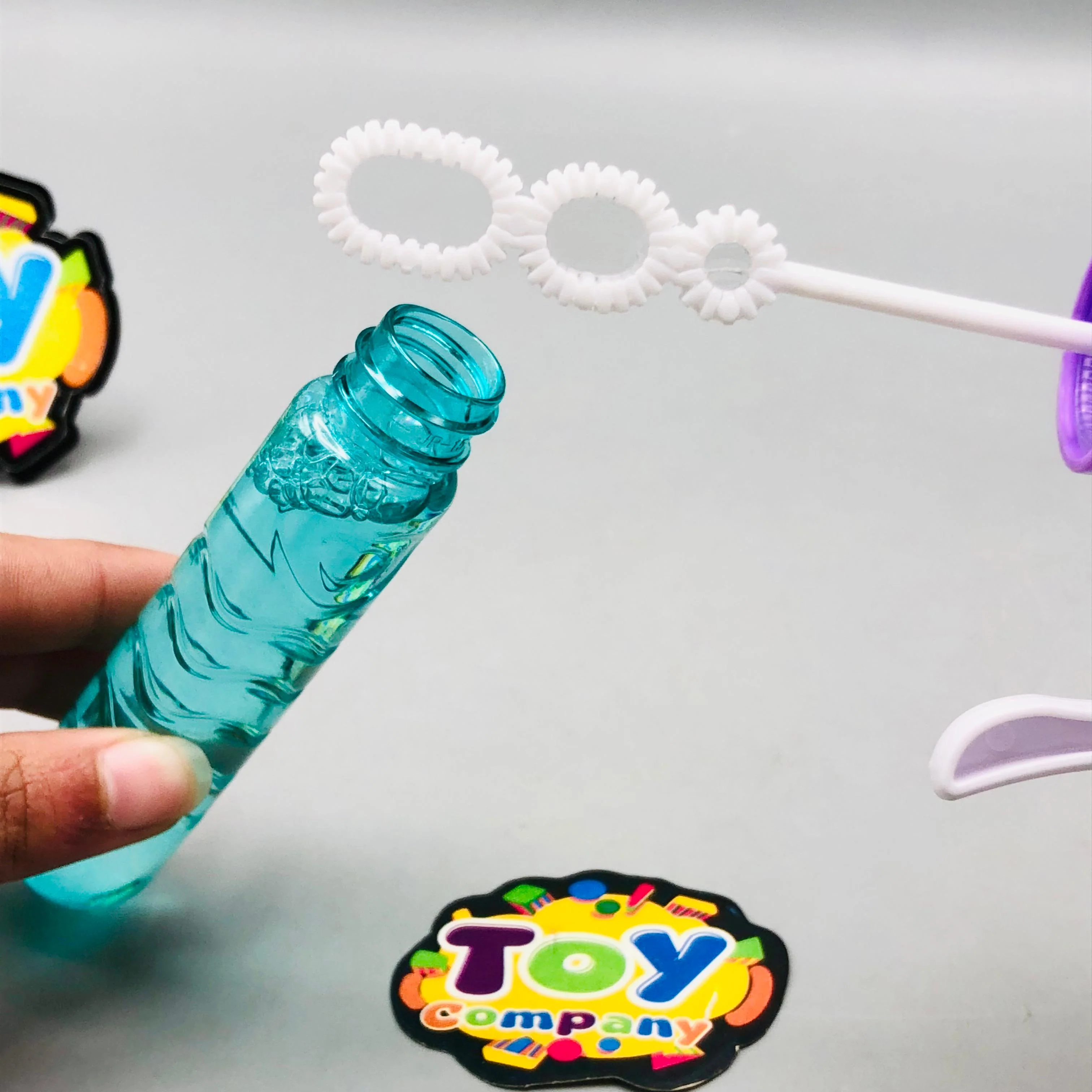 Mini Unicorn Hand Press Fan & Bubble Stick - 1Pc - Image 5