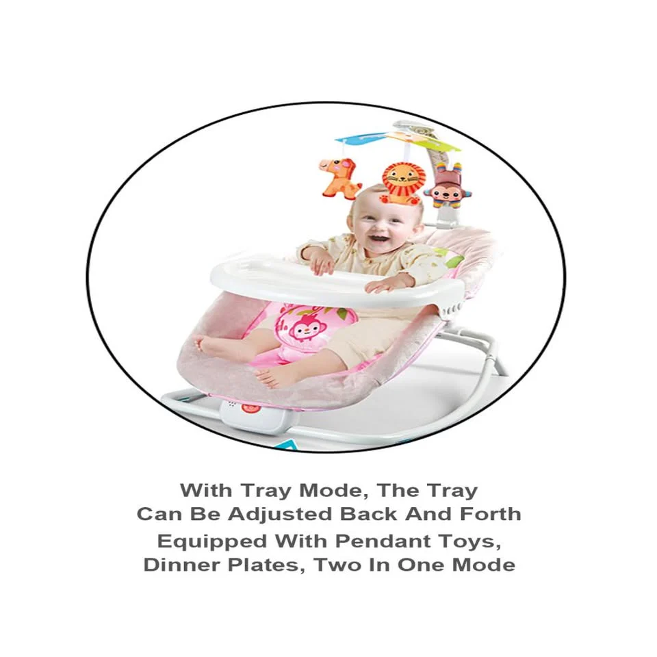 Multi-functional 2in1 Musical Baby Rocking Cradle - Pink - Image 5