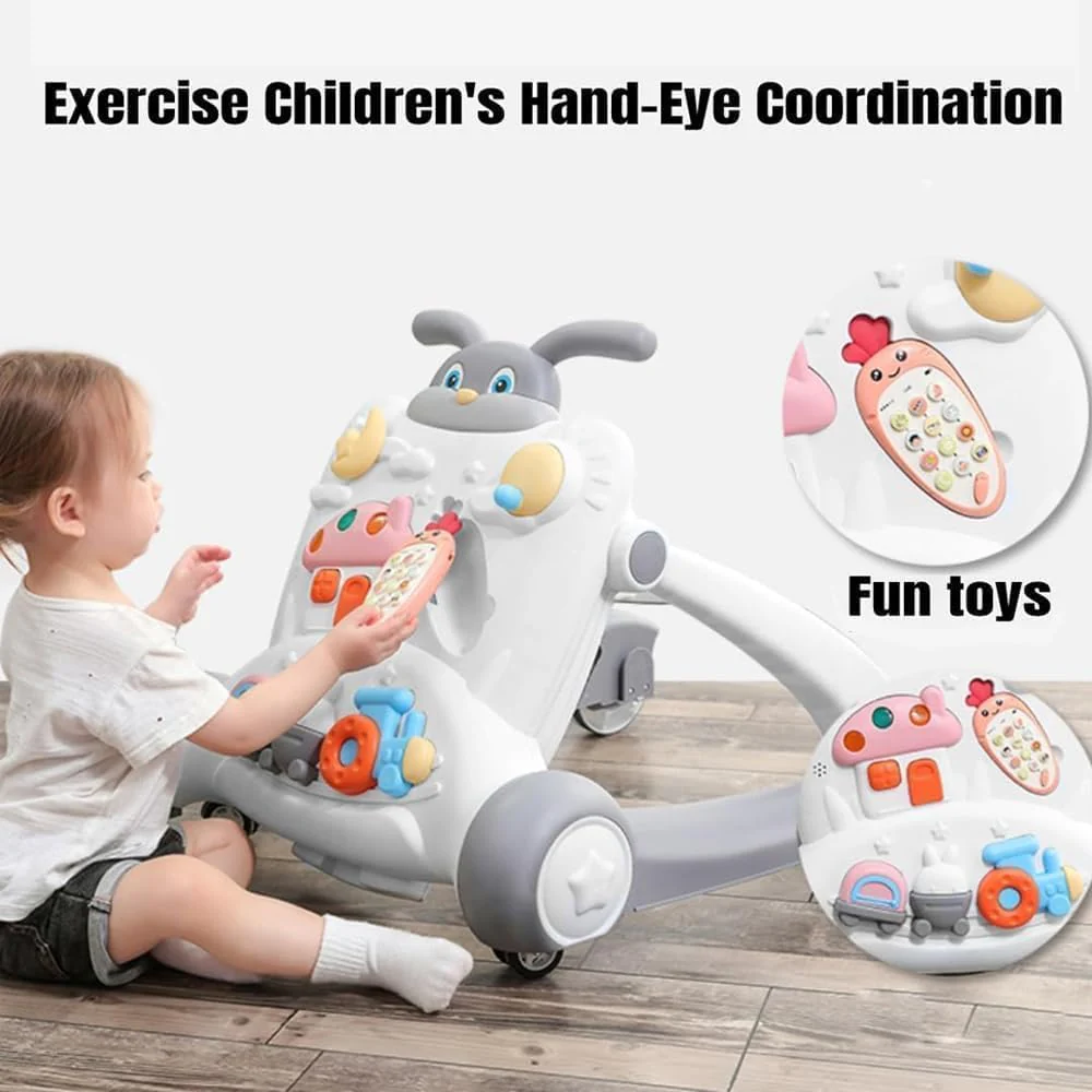 Multi-functional Baby Activity & Musical Walker - Gray - Image 3