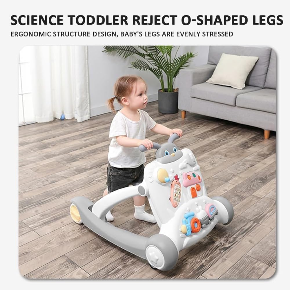 Multi-functional Baby Activity & Musical Walker - Gray - Image 7