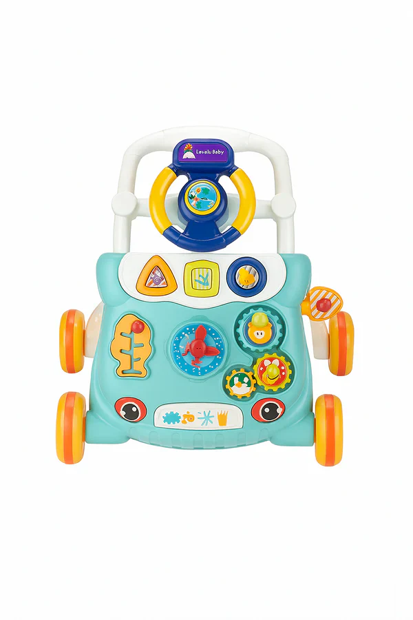Multi-functional Baby Activity Musical Walker With Light - Green - Image 5