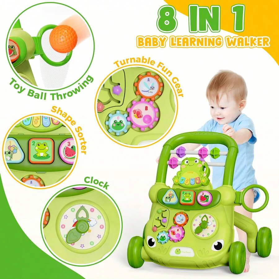 Multi-functional Baby Frog Theme Activity Musical Walker - Image 3