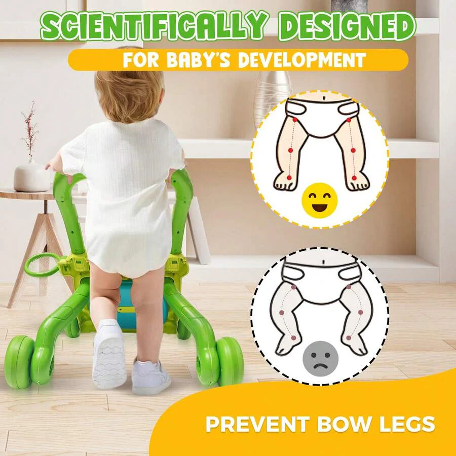 Multi-functional Baby Frog Theme Activity Musical Walker - Image 4