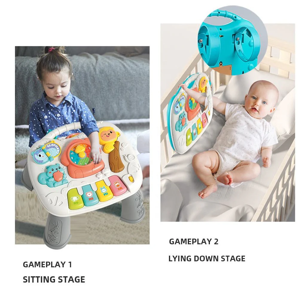 Multi-Functional Baby Musical Learning Activity Table - Gray - Image 3