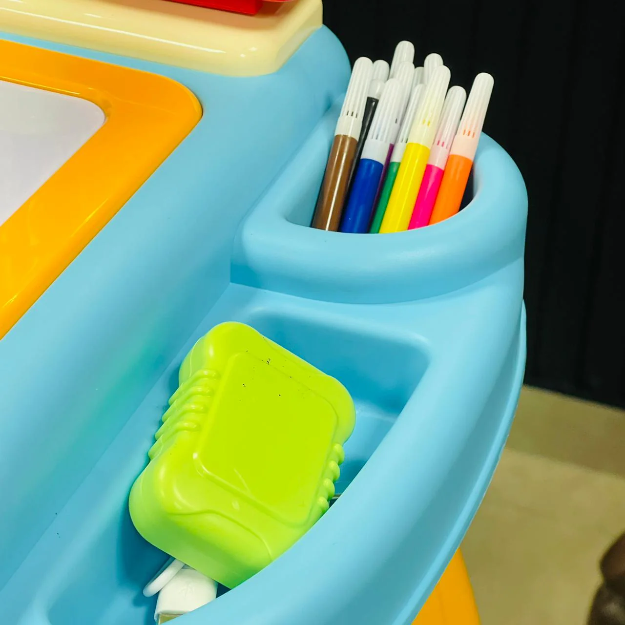 Multi-functional Kids Projection Painting Table With Stool - Image 4