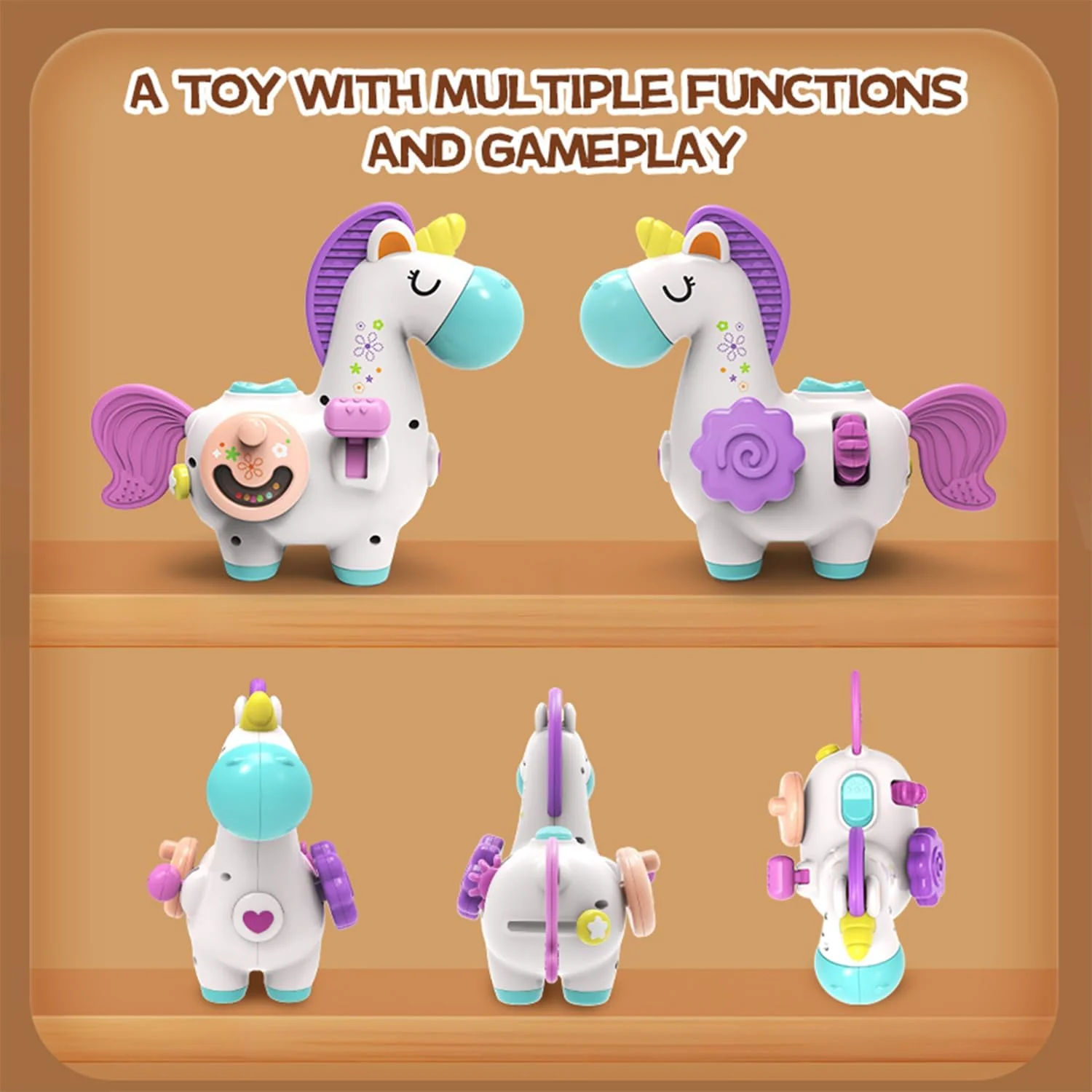 Multi-functional Montessori Mini Unicorn Sensory Toy - Image 5