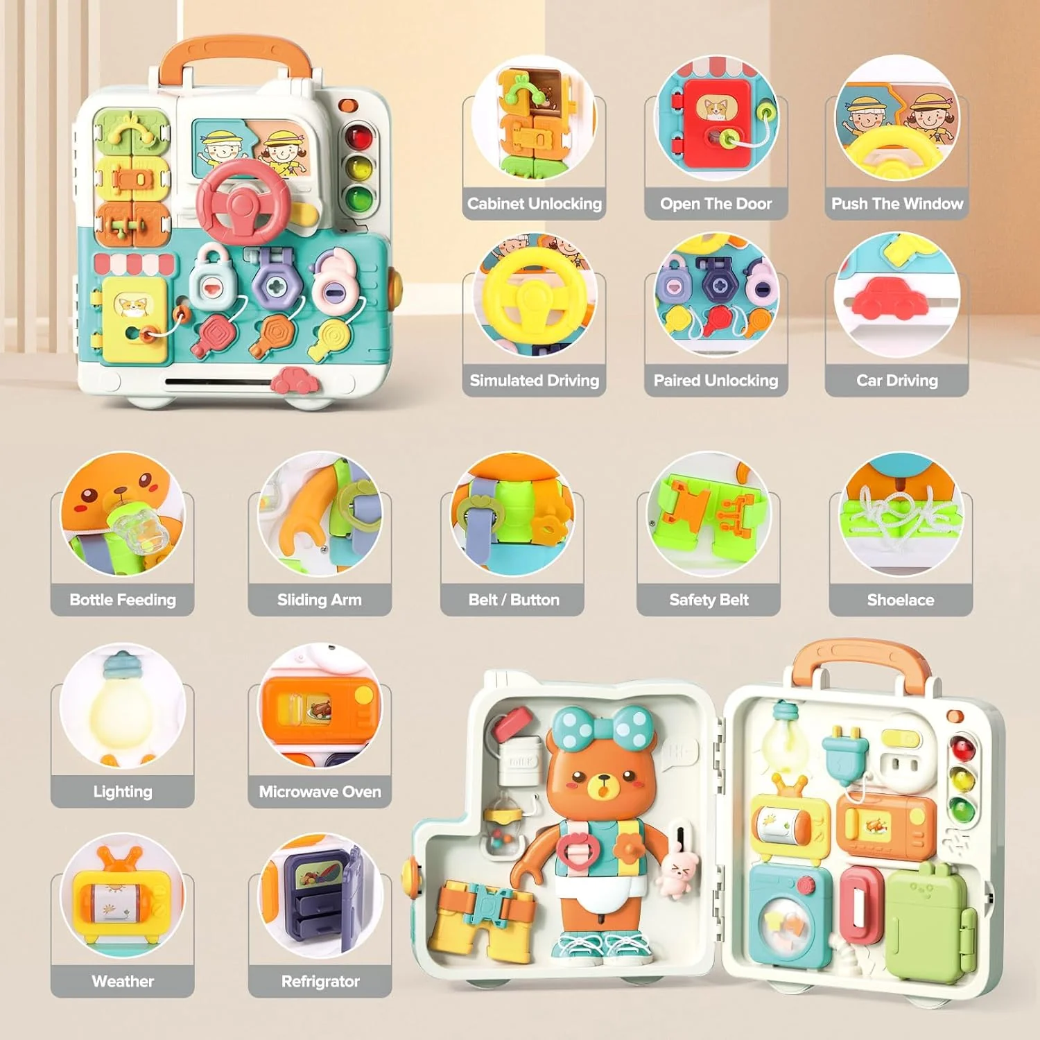Multi-functional Montessori Puzzle Busy Book - Image 8