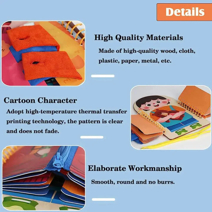 Multi-functional Wooden Montessori Busy Board - Image 11