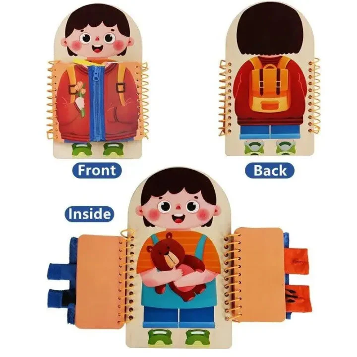 Multi-functional Wooden Montessori Busy Board - Image 12