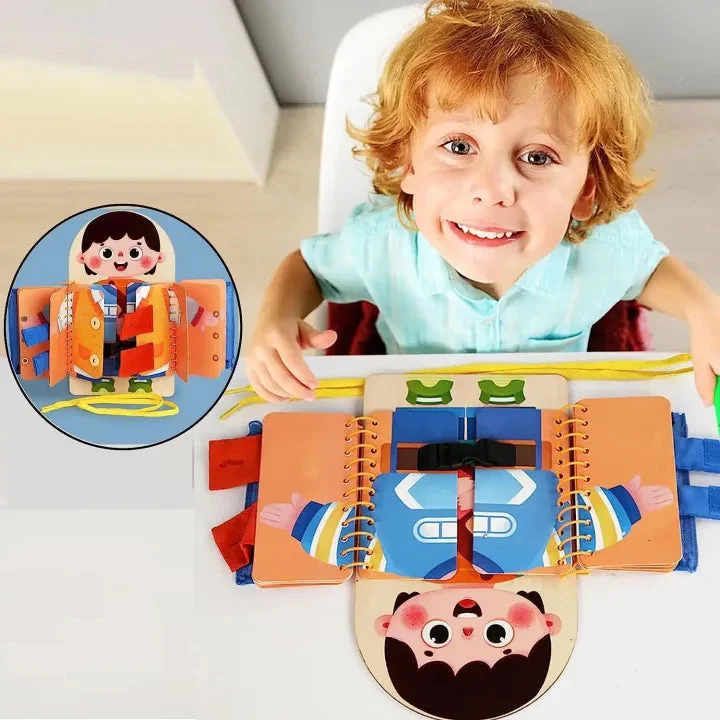 Multi-functional Wooden Montessori Busy Board - Image 6